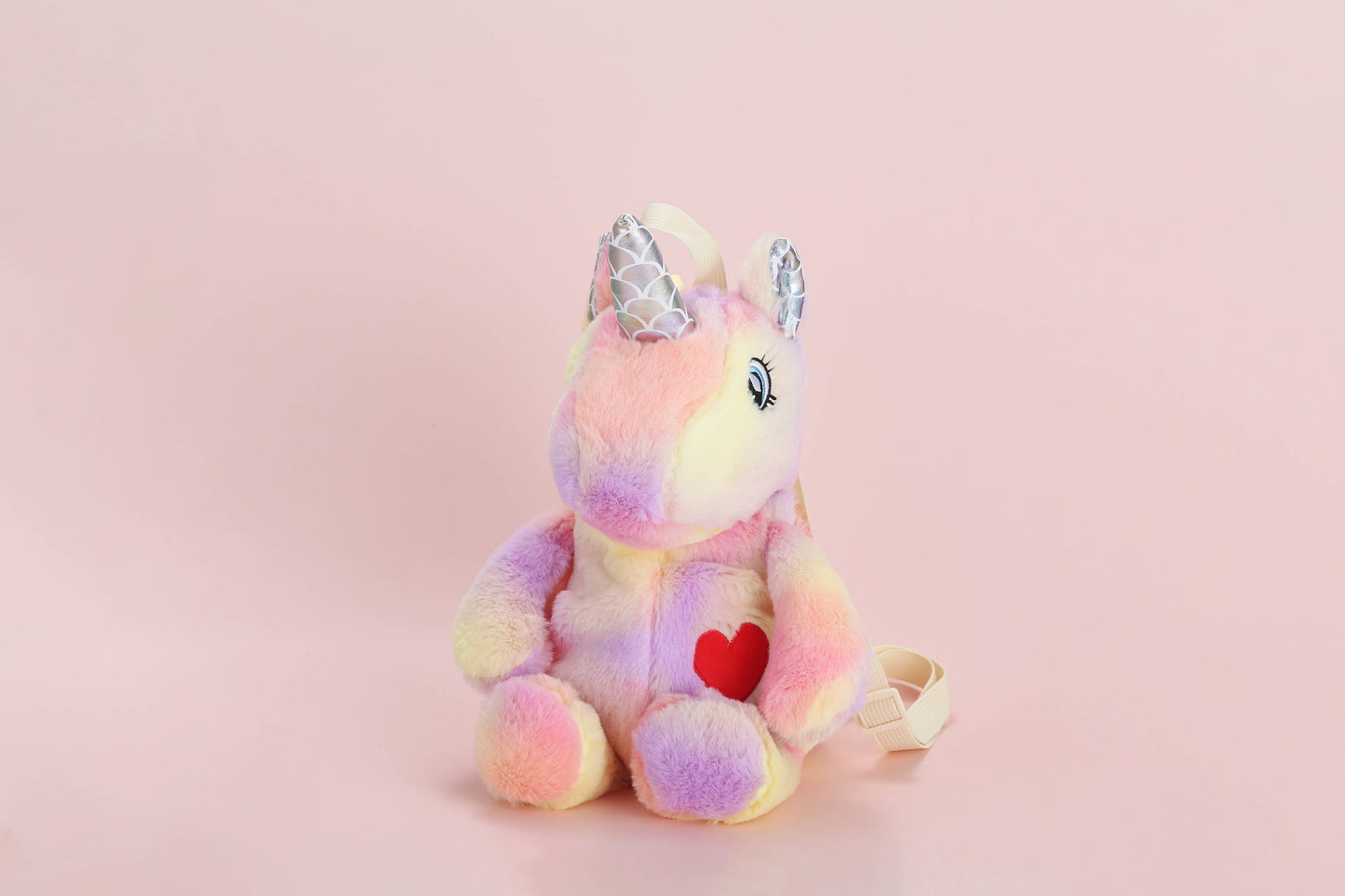 Pink Plushie Heart Unicorn Backpack🦄