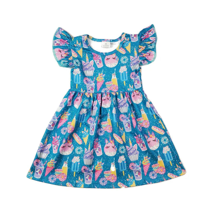 Sweet Treats Milk Silk Flutter Dress