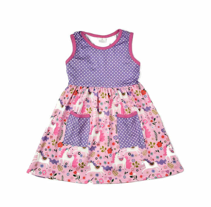 Secret Unicorn Garden Milk Silk Tank Dress