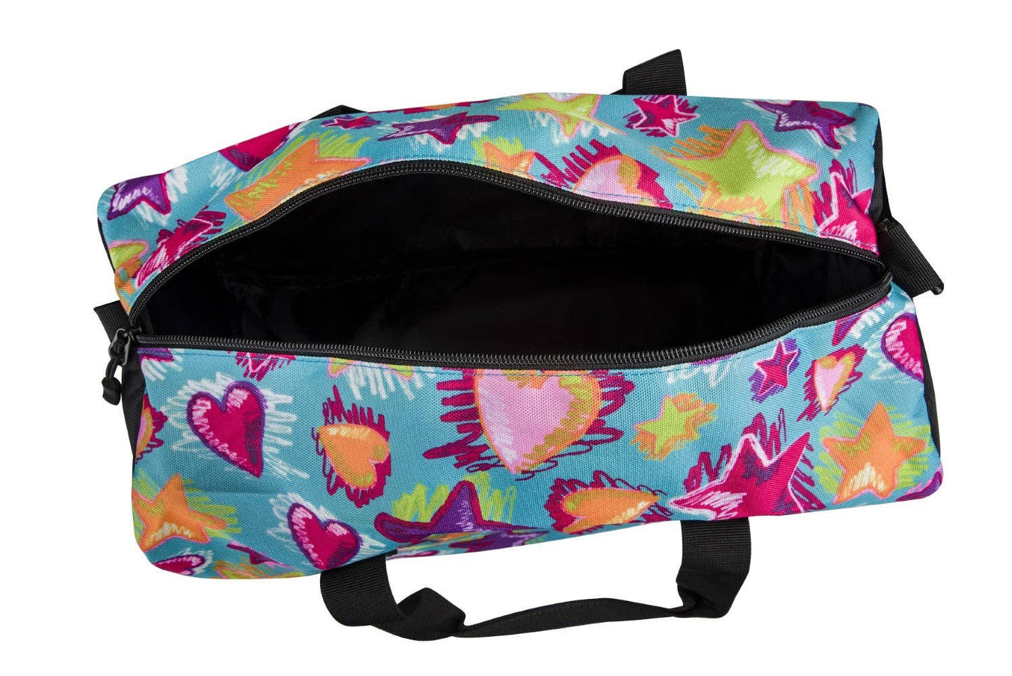 Galloping Horse Duffle Bag - Stars & Hearts: Turquoise