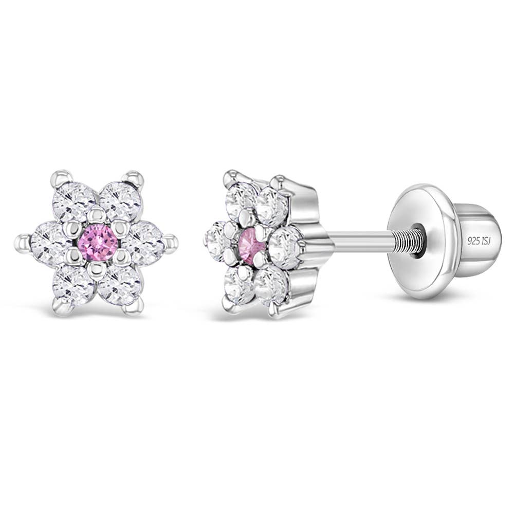 Cluster Flower Sterling Silver Earrings