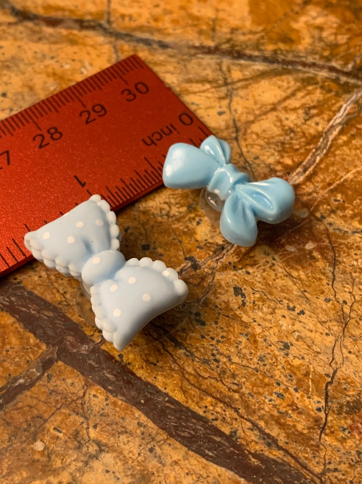 Blue Bow Shoe Charm