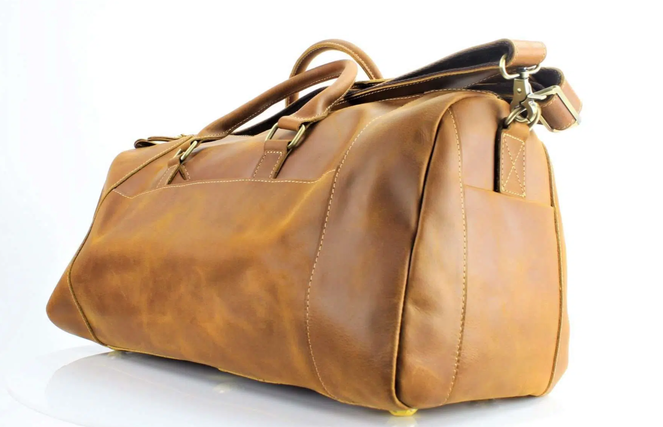 Leather Travel Duffel - Front Flap Over