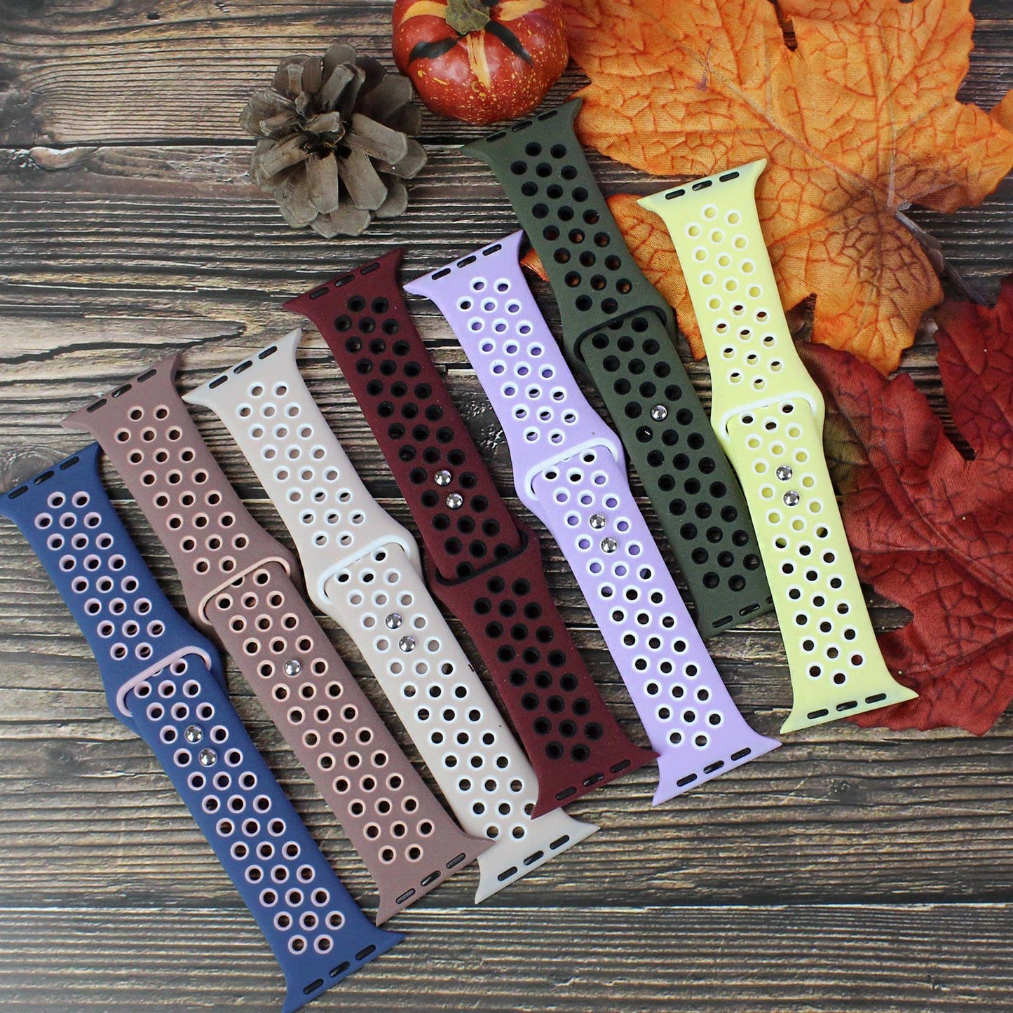 Breathable Sport Silicone Band for Apple Watch: 42/44/45mm / # 16 - Dark Mauve