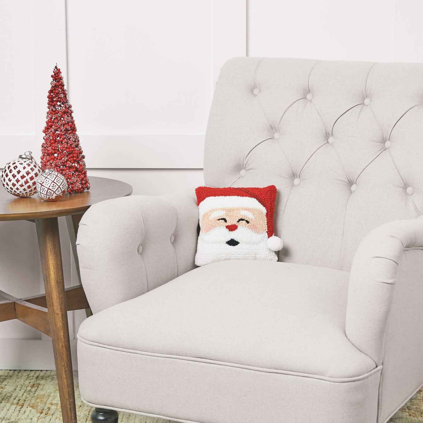 Happy Santa - 8" x 8" Pillow