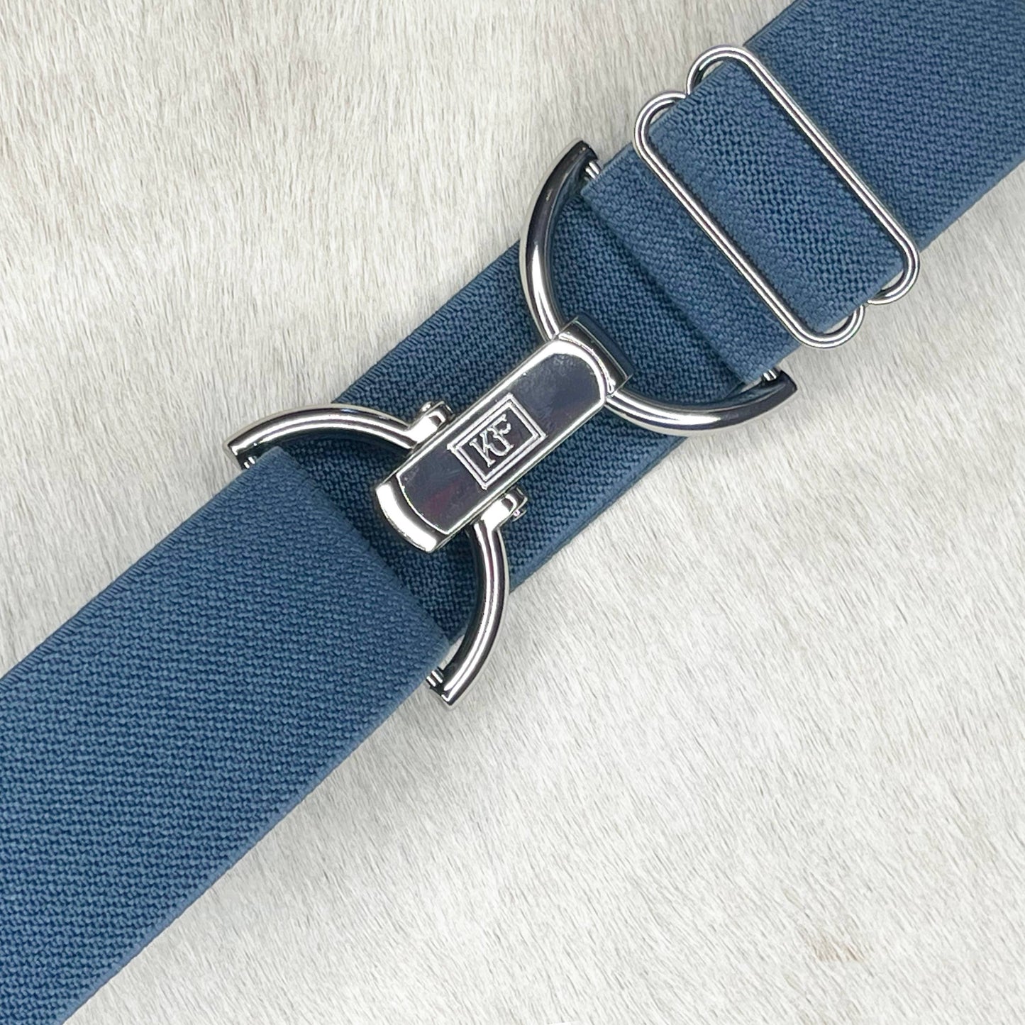 Dusty Blue Elastic - adjustable belt
