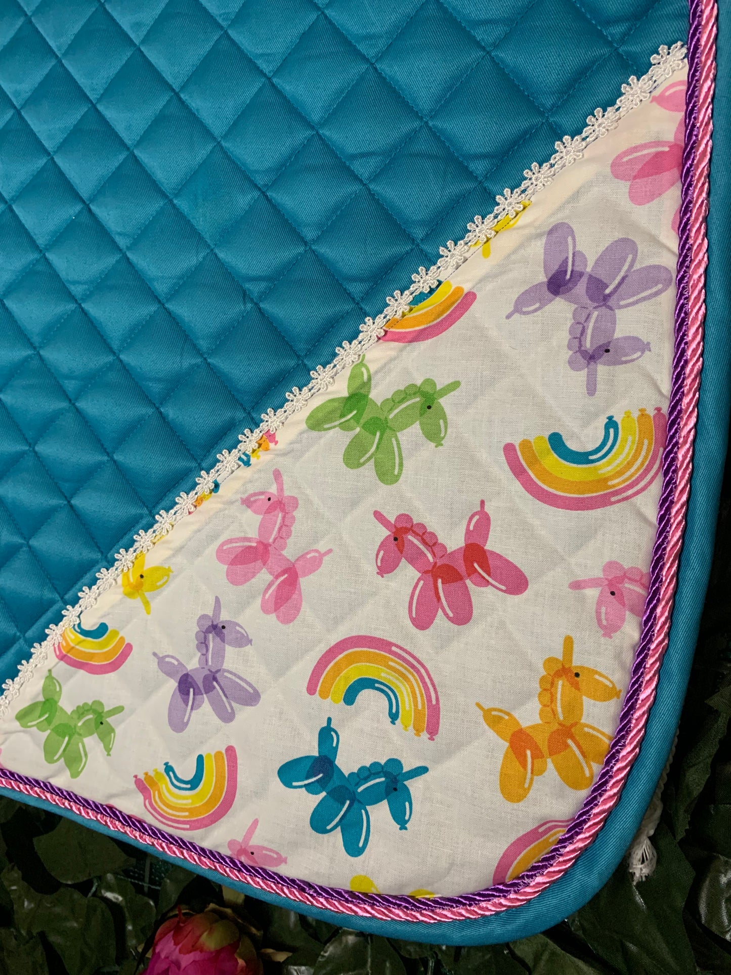 Unicorn Balloon Party AP Saddle Pad