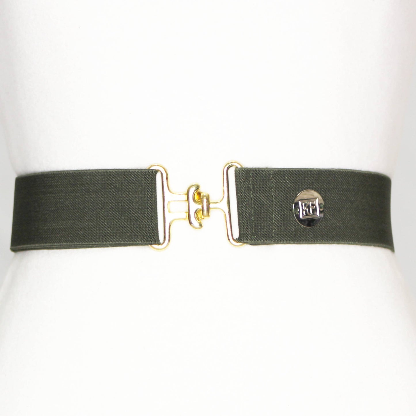 Olive Solid Elastic Adjustable Belt