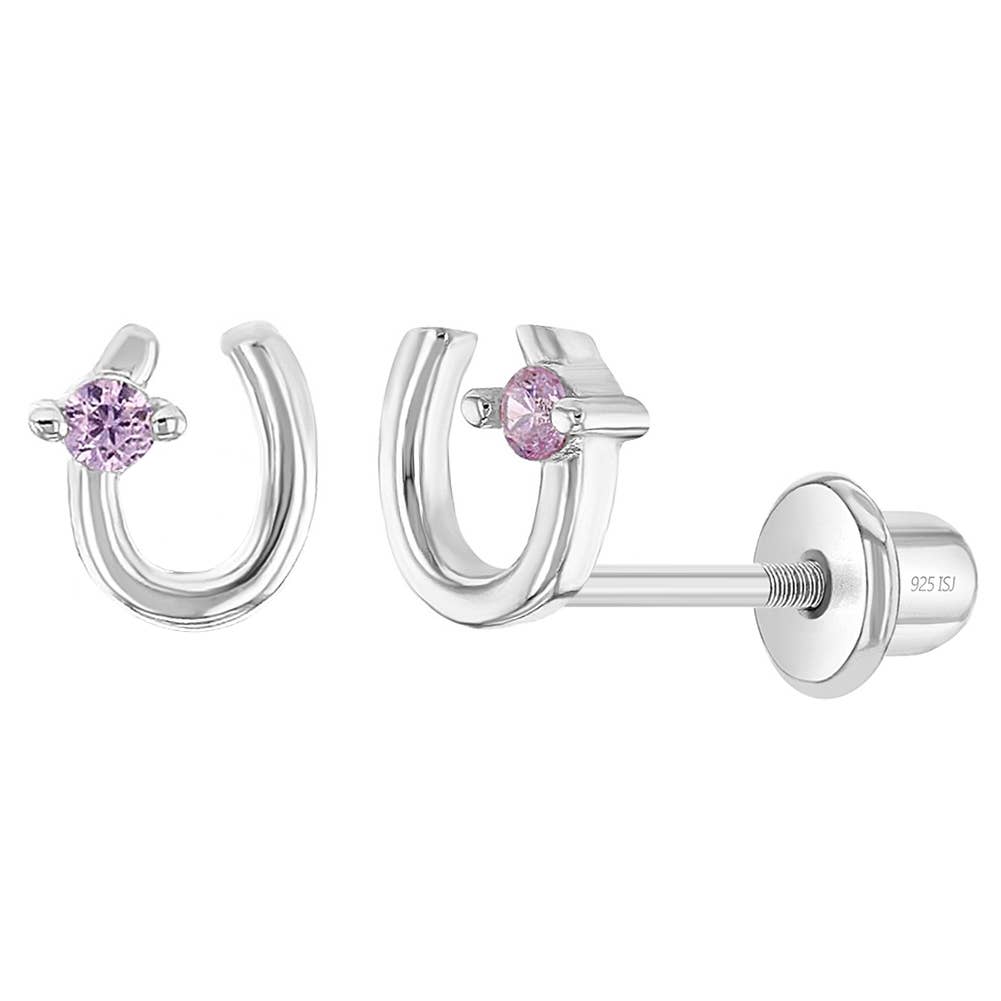 Mini Horseshoe Sterling Silver Earrings