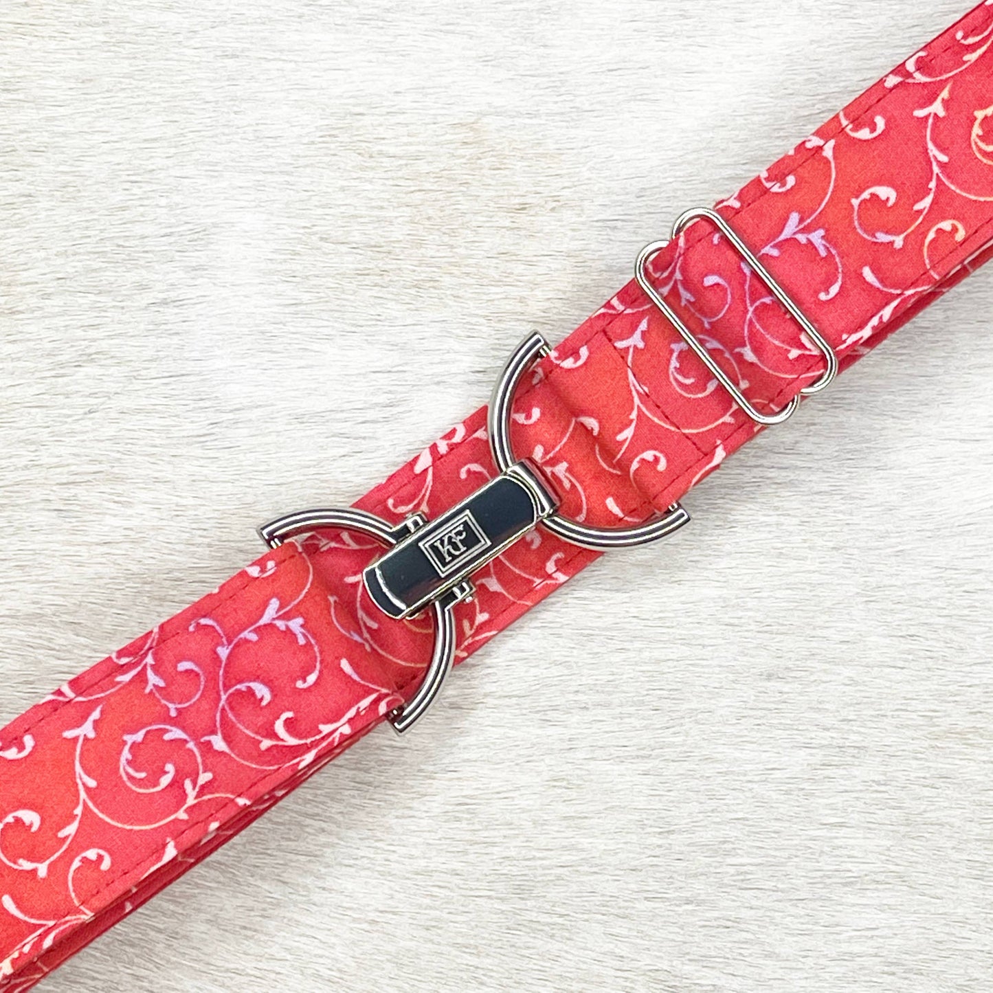 Red Scrolls Adjustable Belt