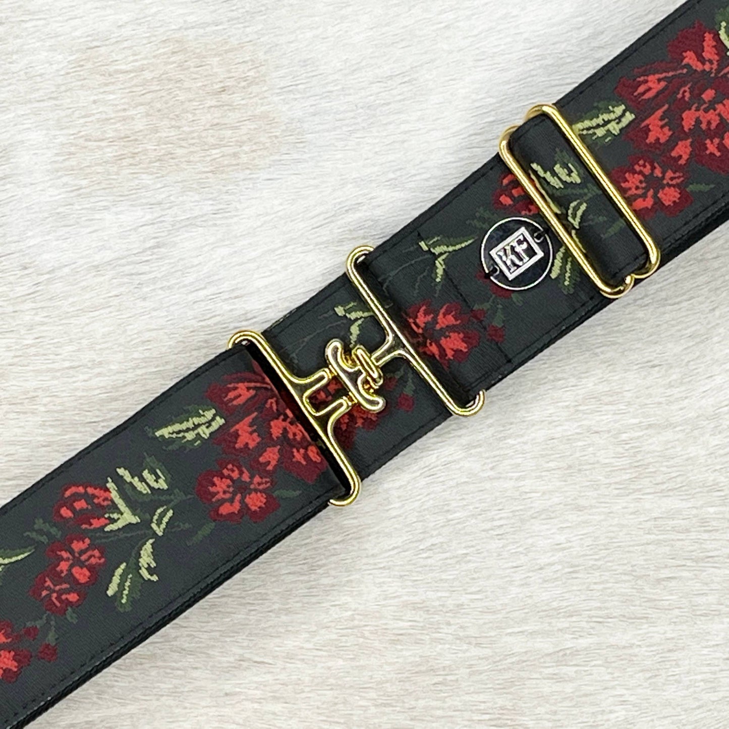 Black Rose Adjustable Belt