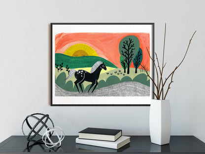 "Black Beauty" - 8x10 Art Print by Emilie Jenks