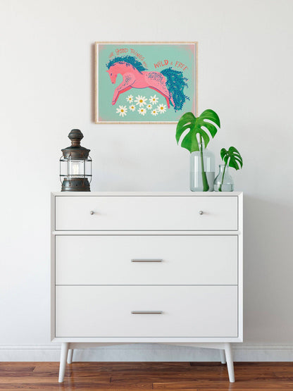 "Wild & Free Horse" - 8x10 Art Print by Emilie Jenks