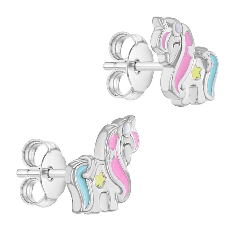Unicorn Sterling Silver Earrings