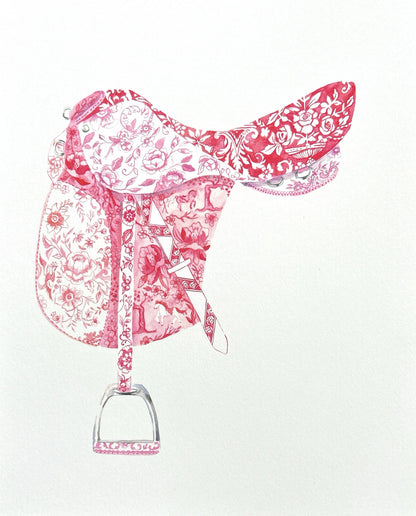 Western Saddle Note Card