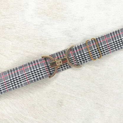 Plaid - Black/Red - adjustable belt