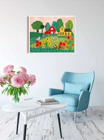 "Happy Homestead" - 8x10 Art Print by Emilie Jenks