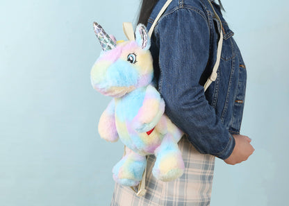 Blue Plushie Heart Unicorn Backpack🦄