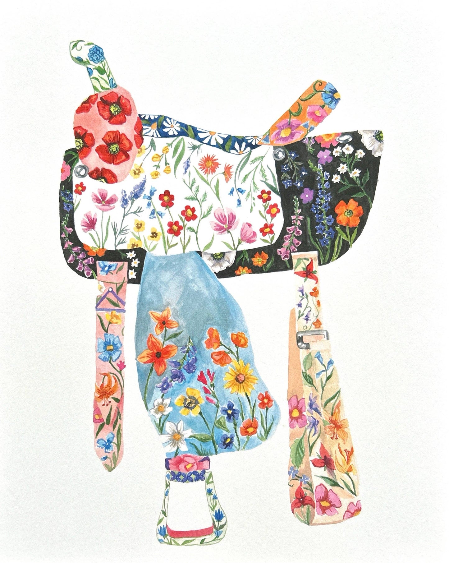 Western Saddle Note Card