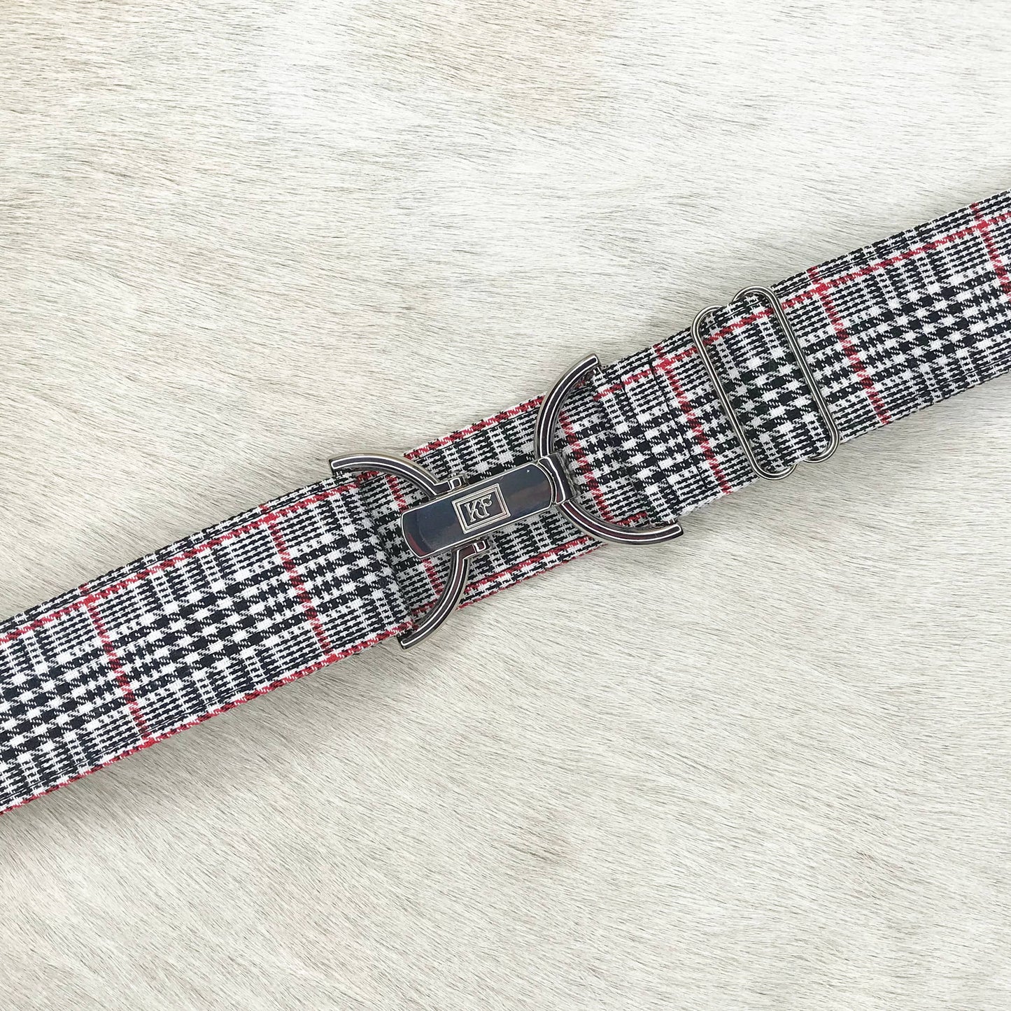 Plaid - Black/Red - adjustable belt