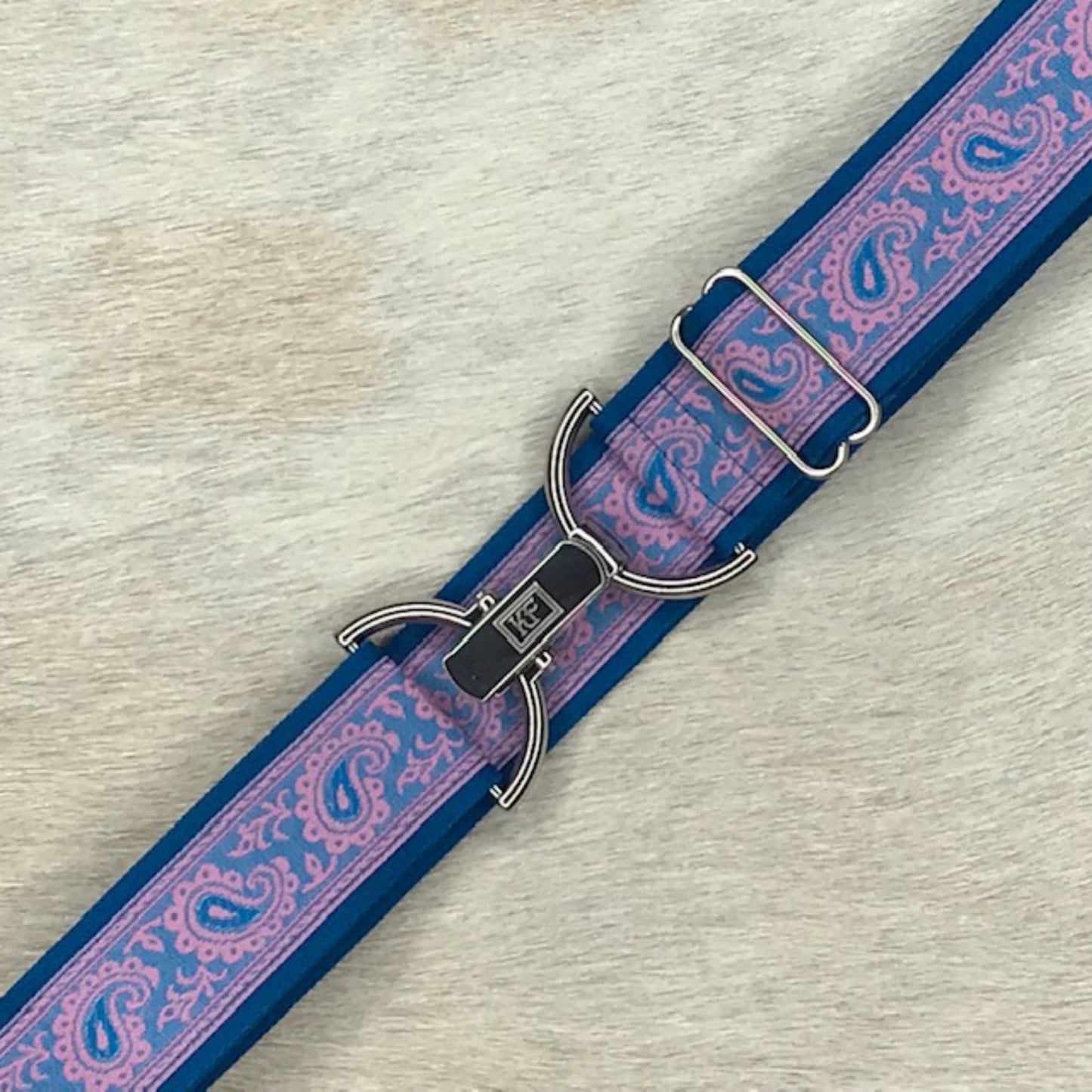 Paisley - Teal - adjustable belt