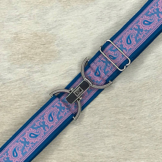 Paisley - Teal - adjustable belt