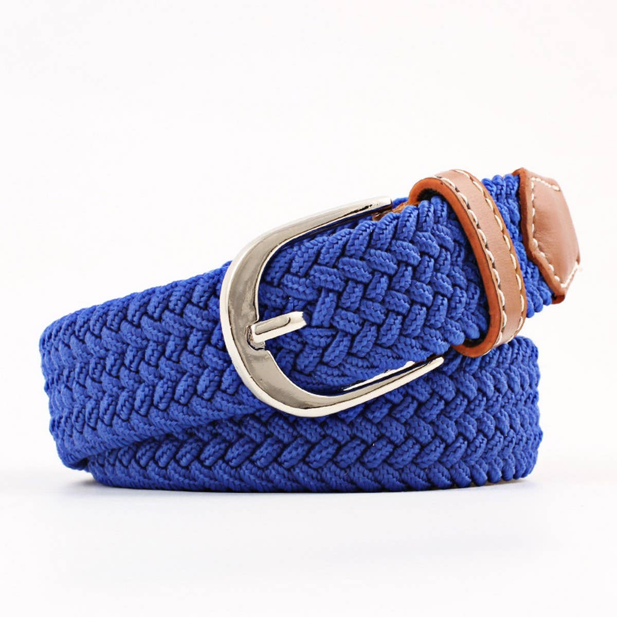 Woven Canvas Elastic Belt - Yellow