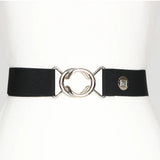 Black Solid Elastic Belt - 1.5"