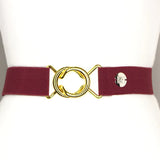 Burgundy Solid Elastic Belt - 1.5"