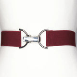 Burgundy Solid Elastic Belt - 1.5"