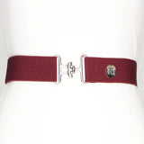 Burgundy Solid Elastic Belt - 1.5"