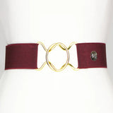 Burgundy Solid Elastic Belt - 2"