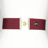 Burgundy Solid Elastic Belt - 2"