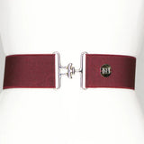 Burgundy Solid Elastic Belt - 2"