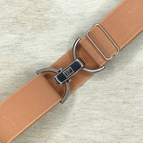 Dark Blush Solid Elastic Belt - 1.5"