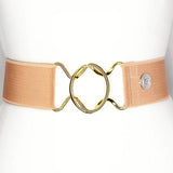 Dark Blush Solid Elastic Belt - 2"