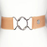 Dark Blush Solid Elastic Belt - 2"