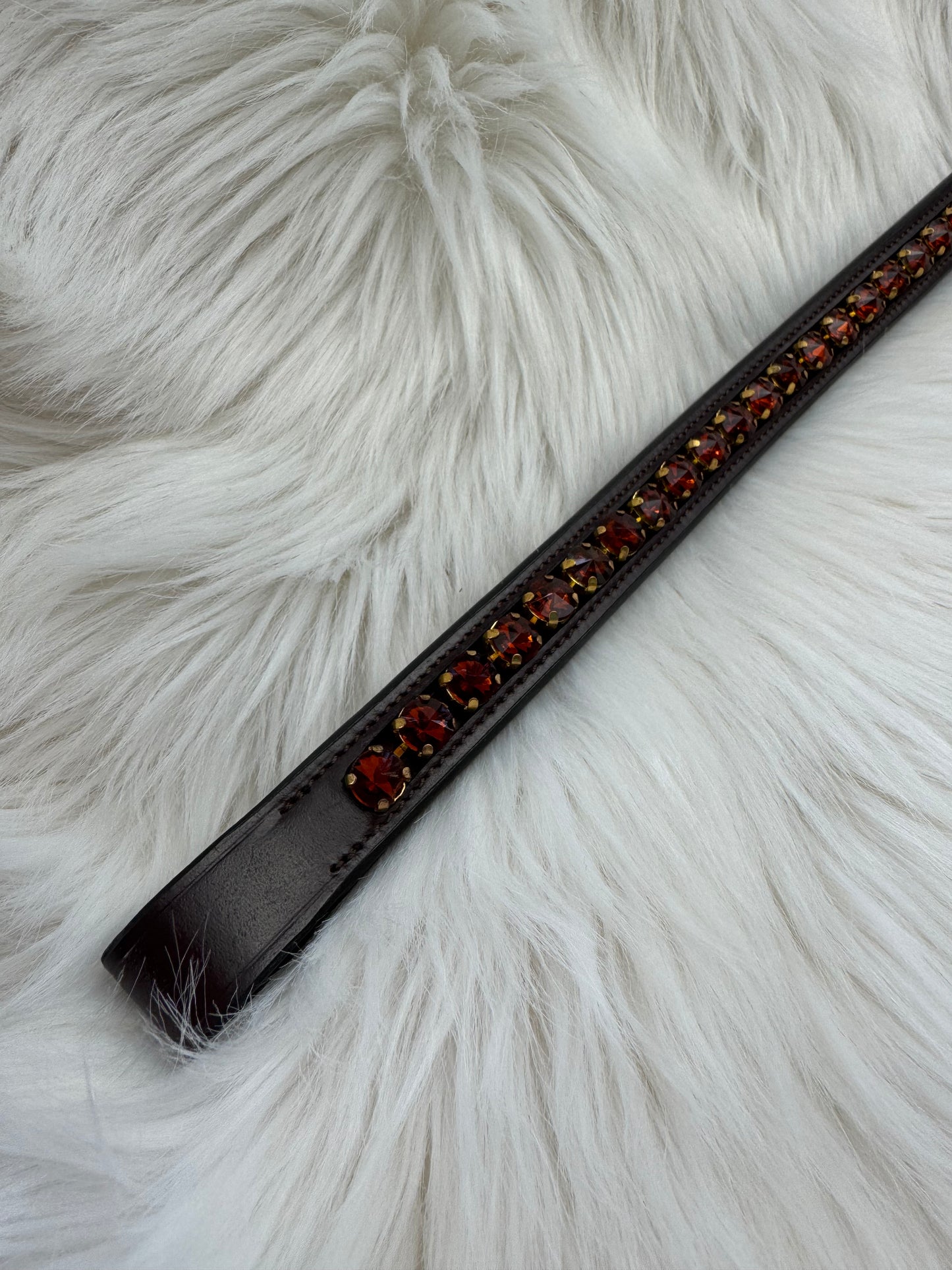 "November Amber" Browband - Havana Brown