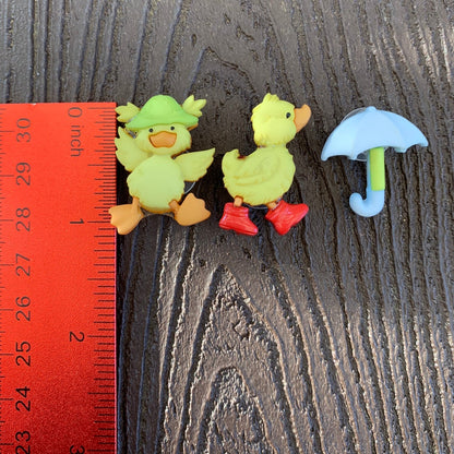 Rainy Day Ducky Shoe Charms