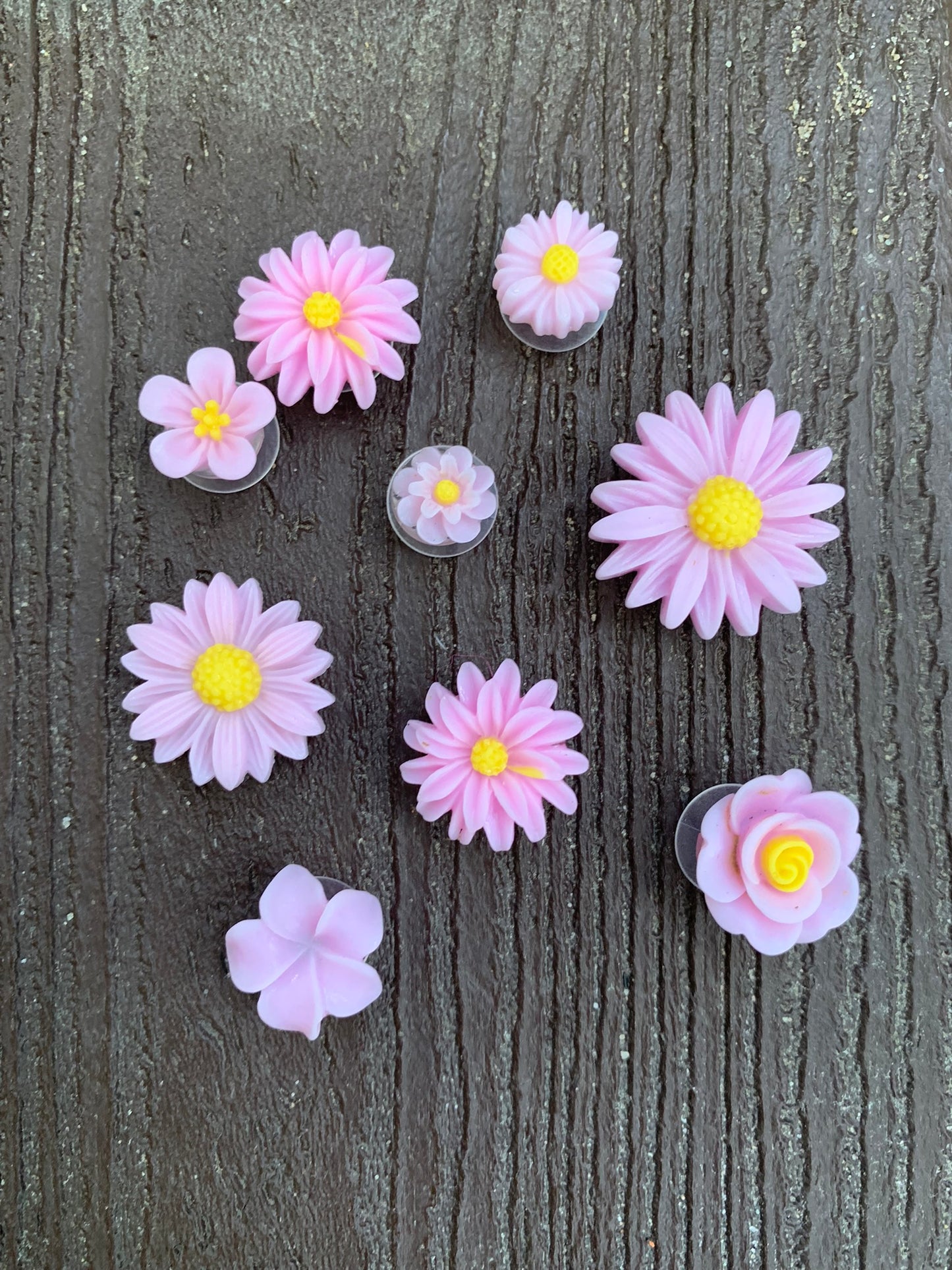 Purple Flower Shoe Charms