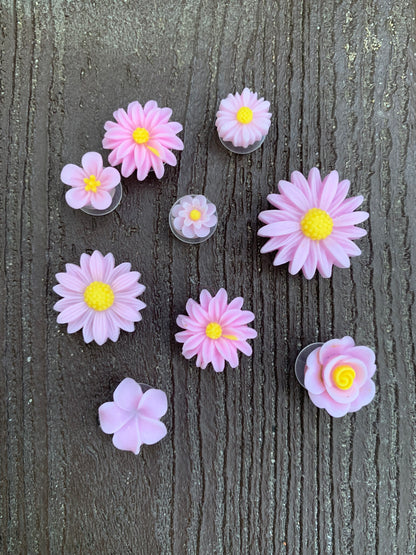 Purple Flower Shoe Charms