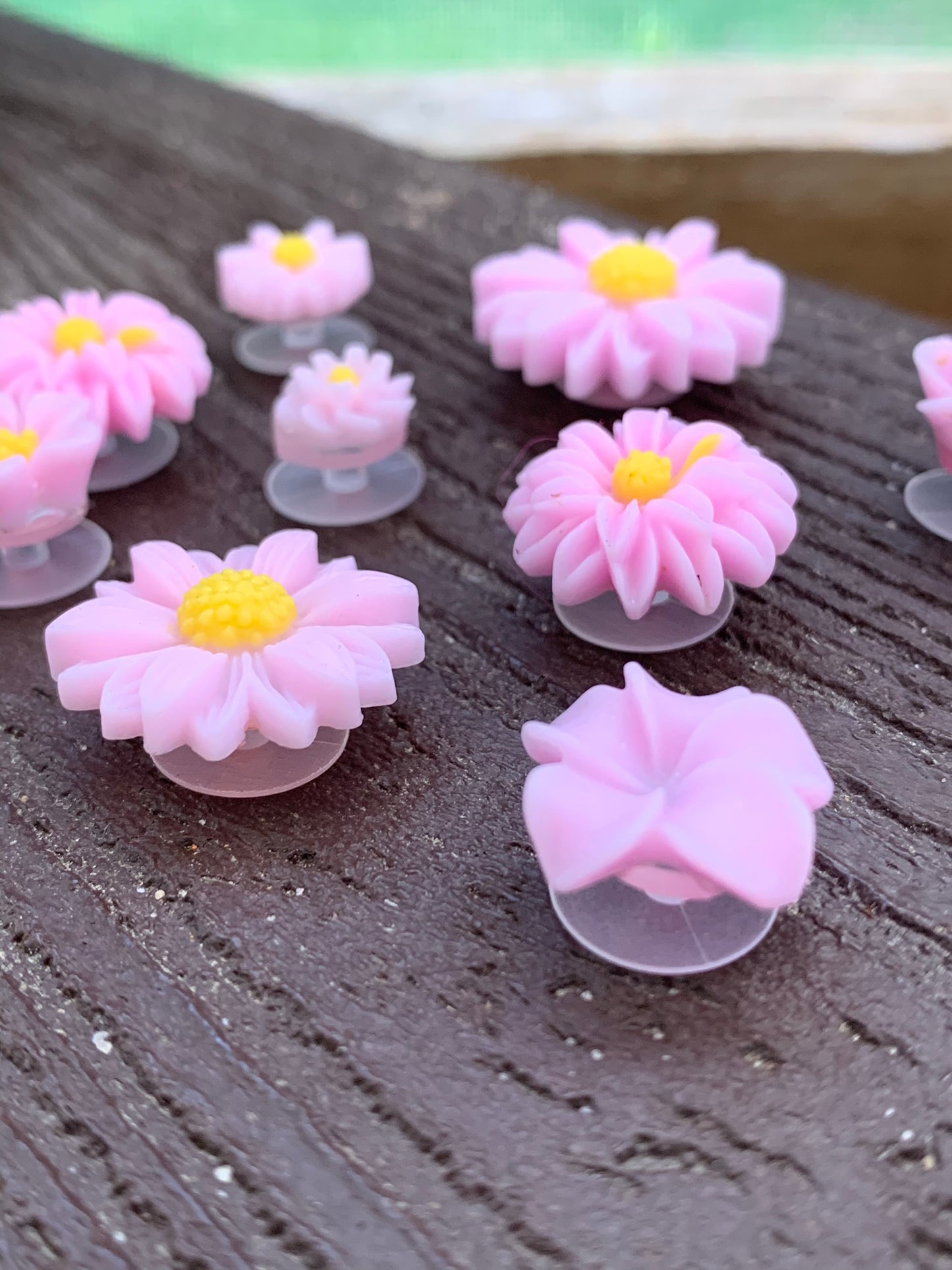 Purple Flower Shoe Charms