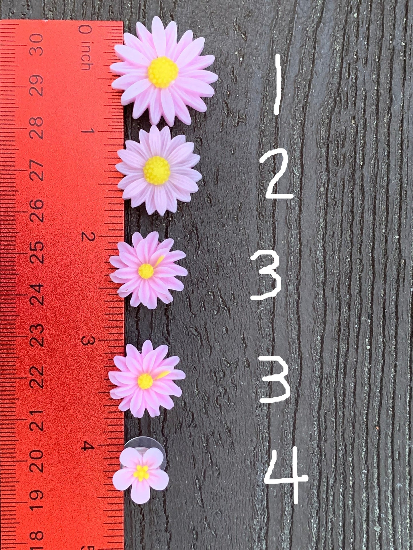 Purple Flower Shoe Charms