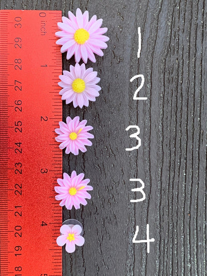 Purple Flower Shoe Charms