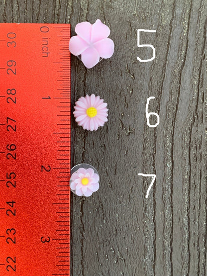 Purple Flower Shoe Charms