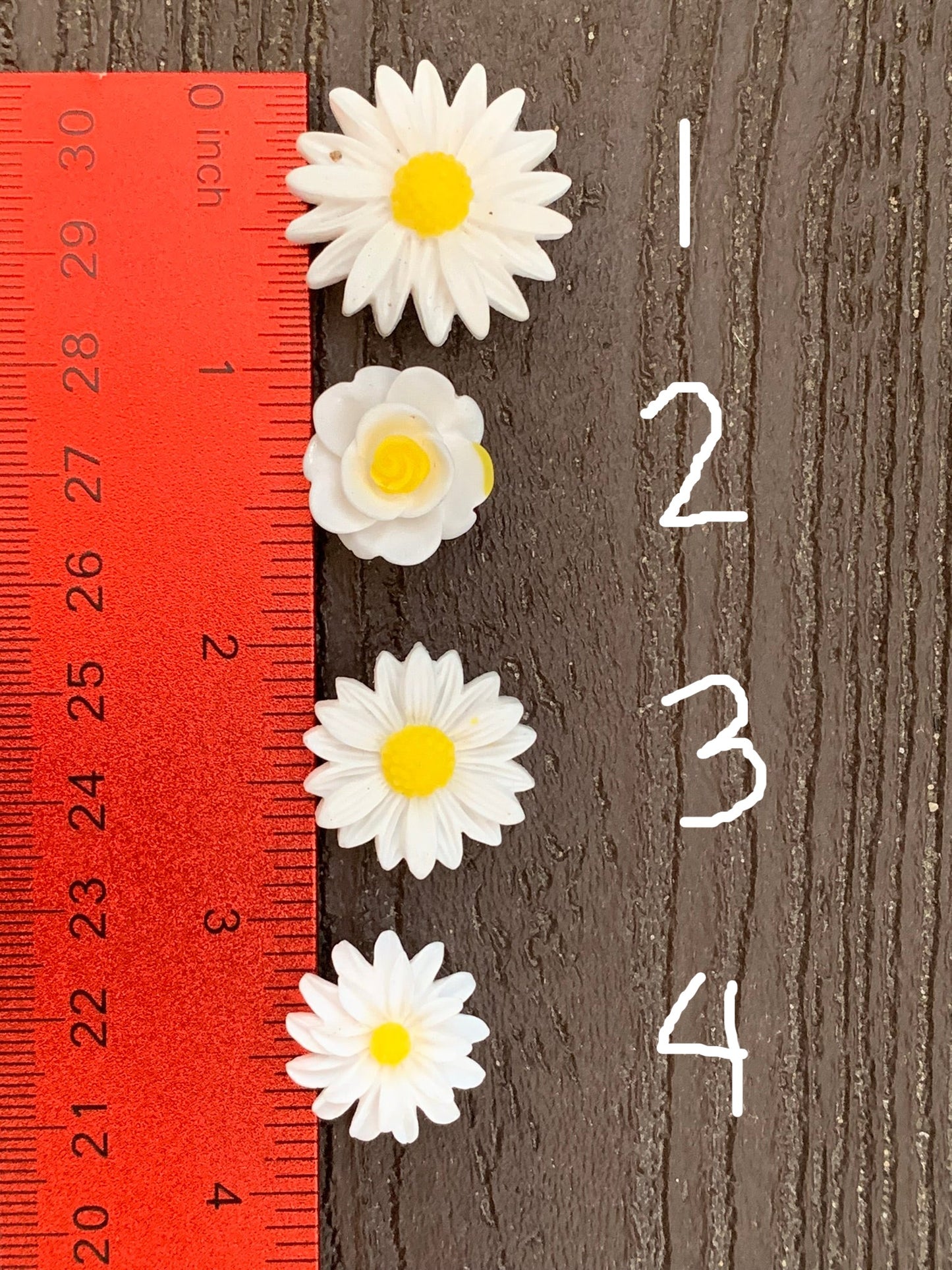 White Flower Shoe Charms