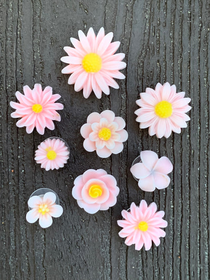 Pink Flower Shoe Charm