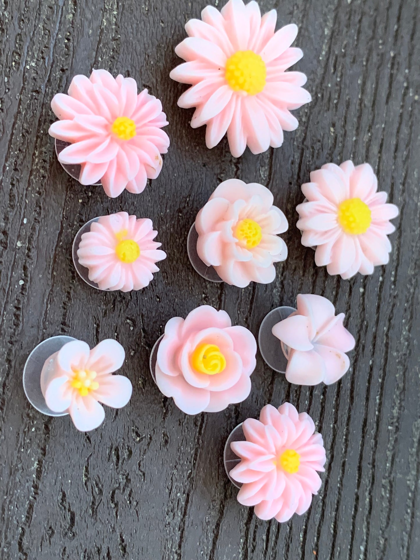 Pink Flower Shoe Charm