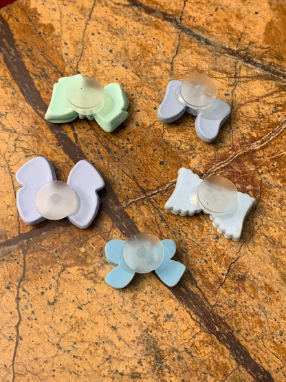 Blue Bow Shoe Charm