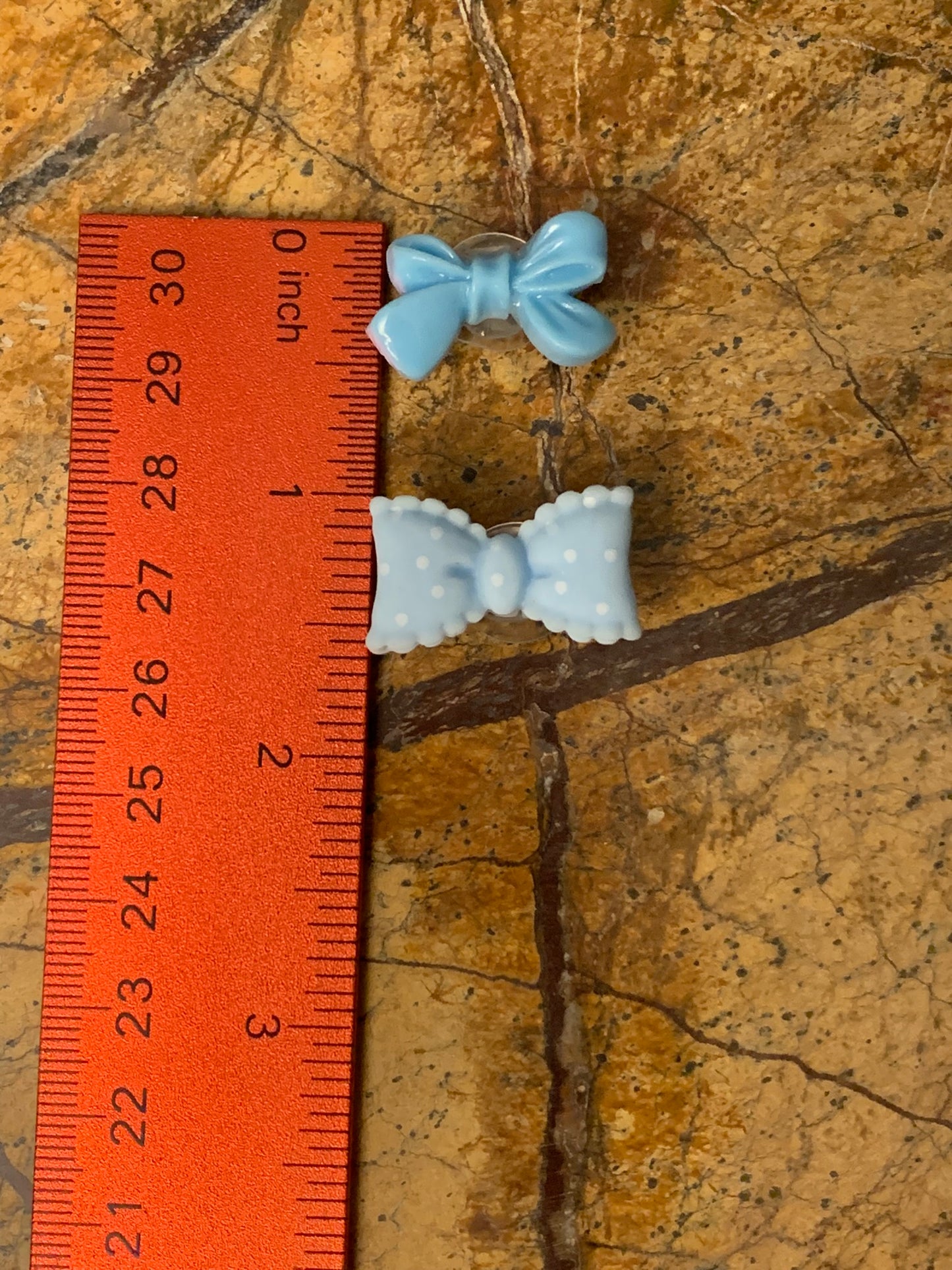 Blue Bow Shoe Charm
